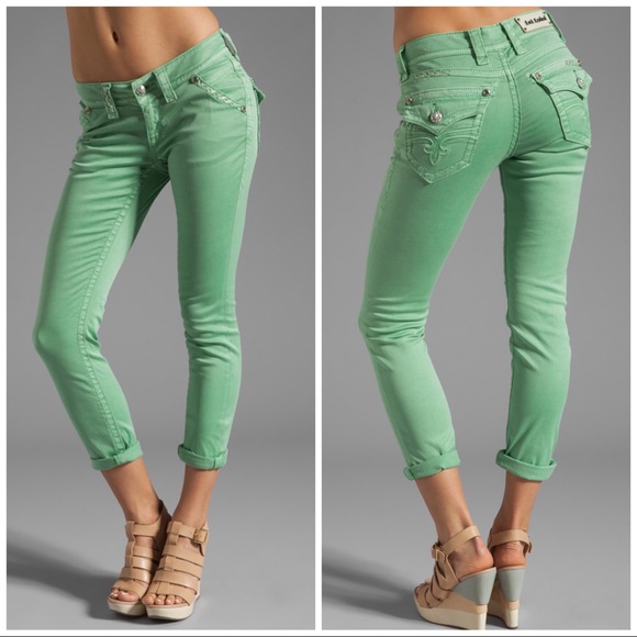 Rock Revival Denim - ROCK REVIVAL RARE MINT GREEN  SKINNY JEANS (26)